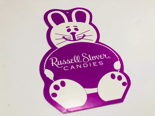 Vintage Russell Stover Candies Easter Bunny Display Sign Candy Die Cut Outs 10”