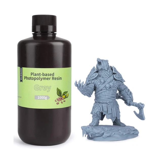 ELEGOO Plant-Based 3D Printer Resin with Low Odor and High Precision, 405nm U...