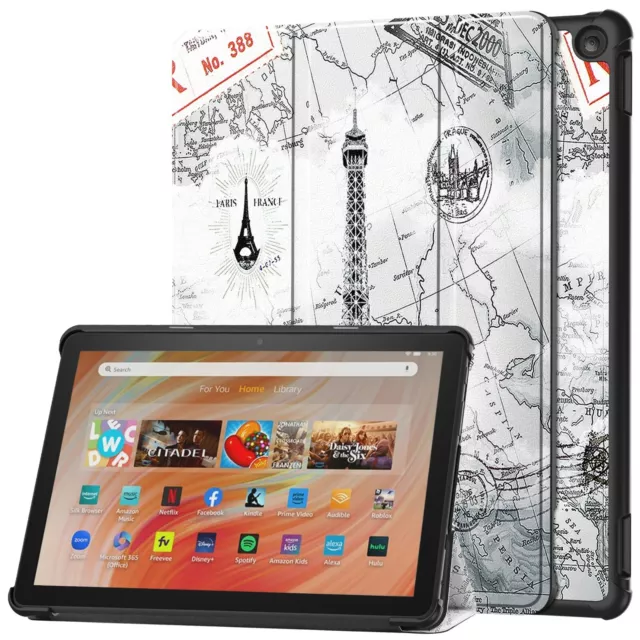 Für Amazon Fire HD10 2023 Smart Cover Etui Schutzhülle Tasche Ständer Case Hülle