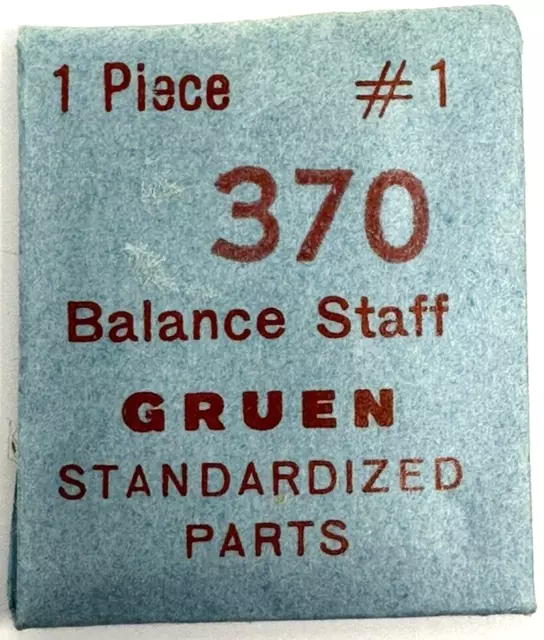 Gruen #1 Eb723 Cal 370 Balance Staff Standardized Part Factory Watch Part