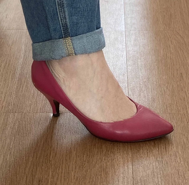 Escarpins Dolce & Gabbana Talons Aiguilles En Cuir Rouge Et Blanc - Taille 37.5