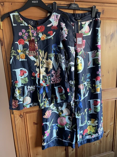 TED BAKER ALPHABET Floral Print Pyjamas Size BNWT