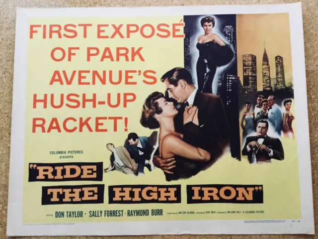 Ride the High Iron Half Sheet Movie Poster - Midcentury Romantic Crime Melodrama