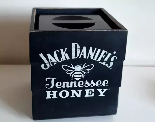 Jack Daniels Honey Ice Bucket In Wooden Beehive Shaped Box Breweriana Man Cave