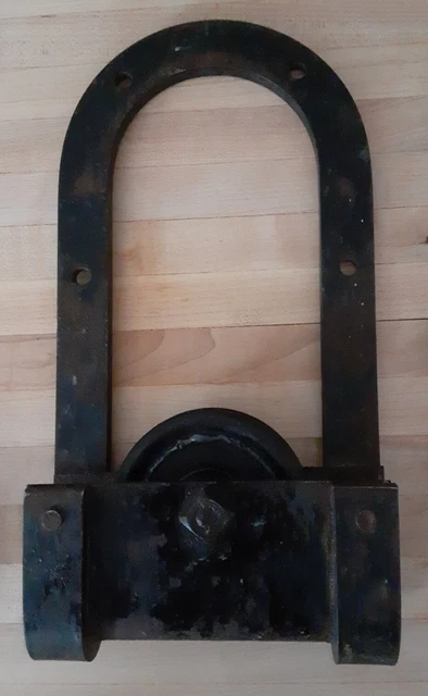 Antique Barn Door Roller Marked Working Condition 5