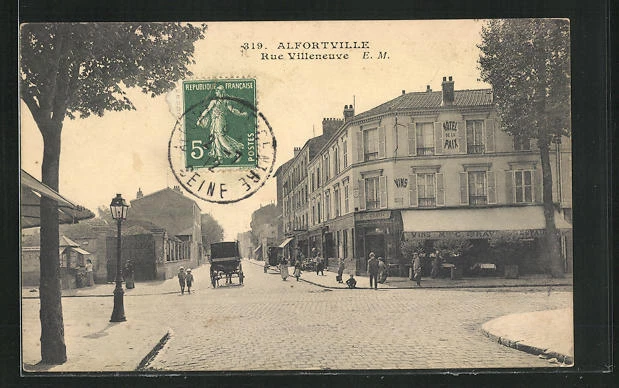 CPA Alfortville, Rue Villeneuve 1912