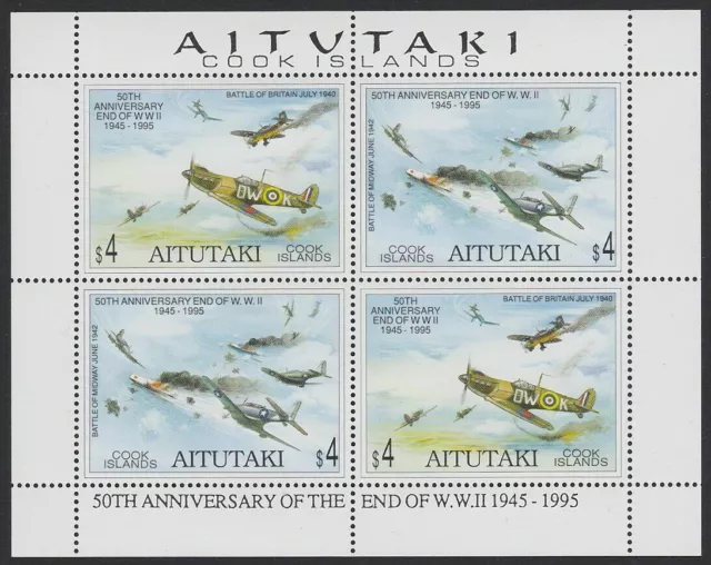 Aitutaki 1995 - 50th Anniversary End of WWII - Sheetlet - MNH