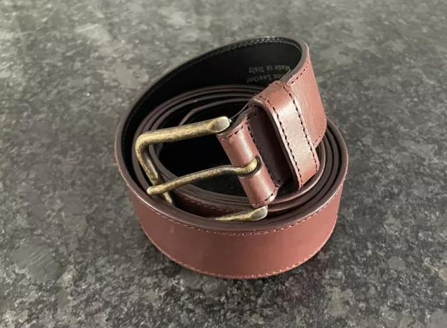 Dries Van Noten Real Leather Brown Made in Italy Belt Sz 75 32”