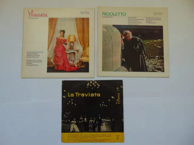 2 LP und 1 EP Eterna DDR, Giuseppe Verdi, La Traviata, Rigoletto