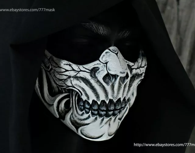 Halloween Party Half Face Mask Airsoft Skull Mask Motorcycle A+ Skeleton  Costume