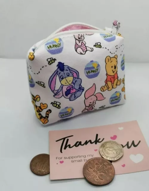 Small Disney Winnie The Pooh Tigger Zip Coin Purse Lined For Cards Cash
