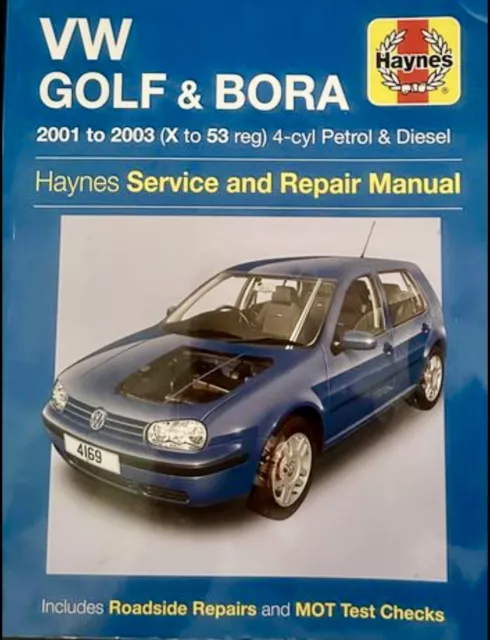 Haynes Repair Manual VW GOLF & BORA 2001 - 2003 Petrol & Diesel Paperback.