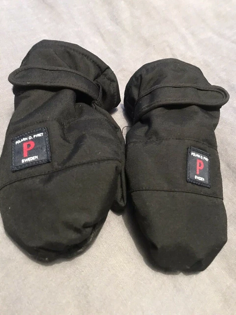 Guanti impermeabili neri Polarn O. Pyret bambini taglia 1-2y prezzo di ricambio £22
