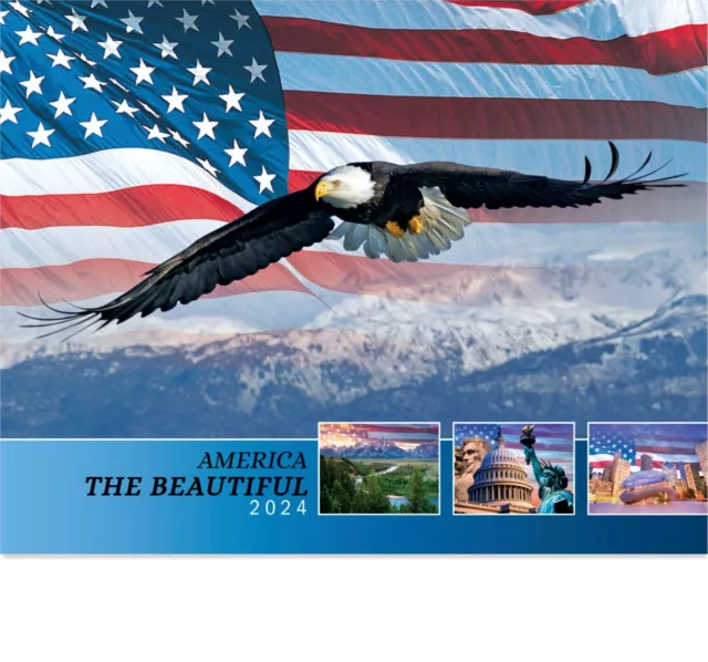 2023 2024 WALL Calendar America The Beautiful Brand New Free Shipping