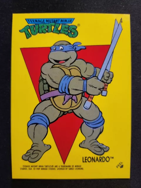 1989 Topps TMNT Teenage Mutant Ninja Turtles Leonardo STICKER card #4