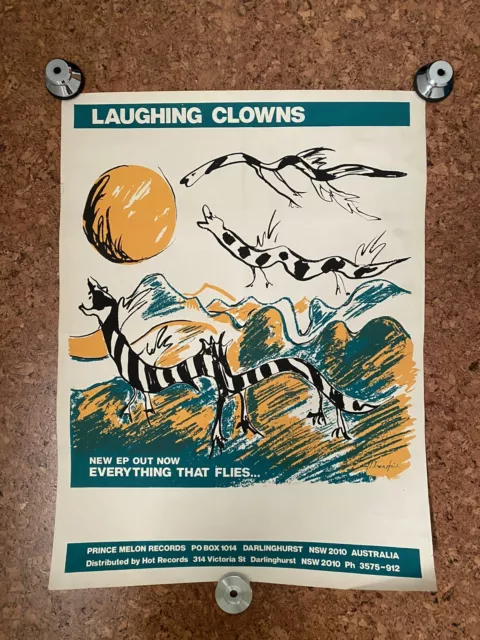 Laughing Clowns 1983 Poster Screened The Birthday Party Go Betweens Sunnyboys