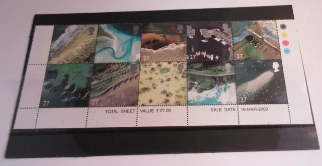 2002 British Coastlines 10 Stamps Mnh In Clear Fronted Holder