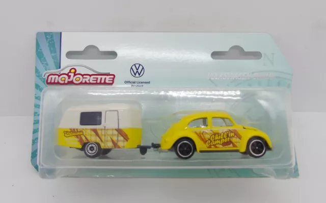 36082 Majorette / The Originals / Volkswagen Beetle + Trailer Dill' In Camper