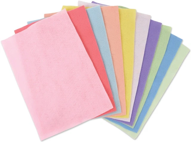 Paquete de 2 hojas de fieltro Sizzix 10/paquete surtidos colores-pasteles S663022