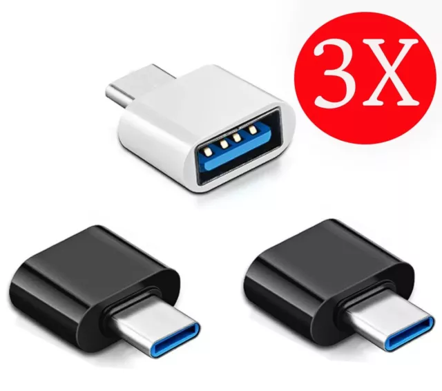 3x USB C auf USB A Adapter OTG USB-Stick für Samsung Laptop MacBook Xiaomi