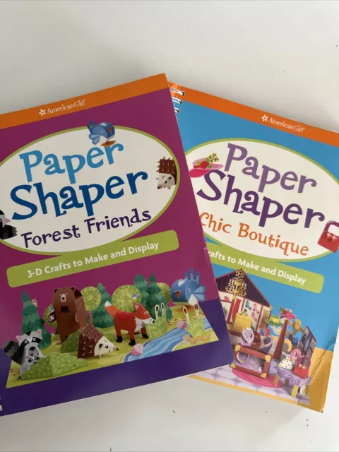 Lot Of 2 Books Paper Shaper Forest Friends : 3-D Crafts to Make and Display Chic