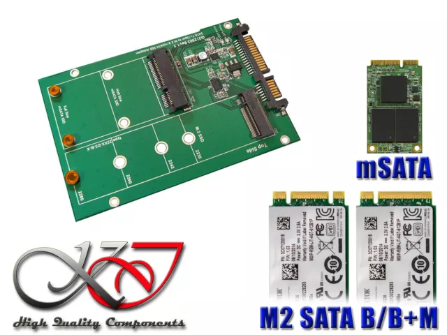 Adaptateur mSATA et ou M.2 / M2 NGFF (type SATA) vers SATA 3