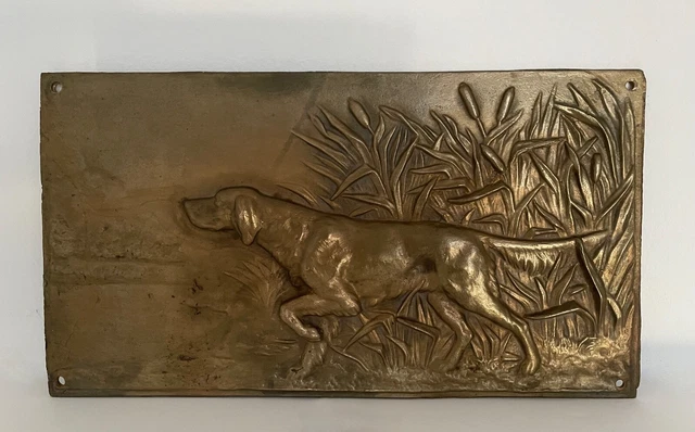 Plaque Bas relief en bronze animalier