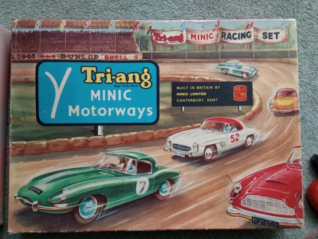 Original Vintage Tri-ang MINIC motorways set 1960s)