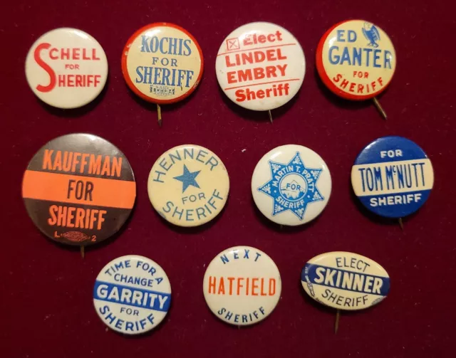 For Sheriff Candidate Pin Button Tab