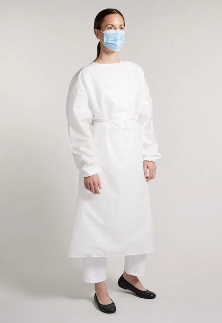 [10PCS] Disposable Non Medical Isolation Gowns, M/L/XL w Tie Back. Sealed. 10pk