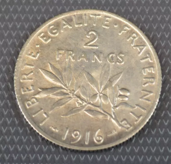 2 francs en argent 1916 réf AP152