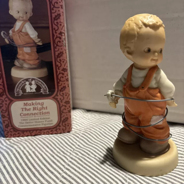 Enesco 1994 Memories of Yesterday “Making The Right Connection” Boy with Wire