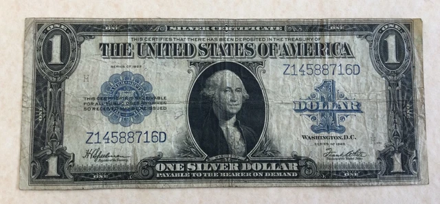 Gorgeous Speelman/White 1923 $1 Large Silver Certificate, No Pinholes Or Tears