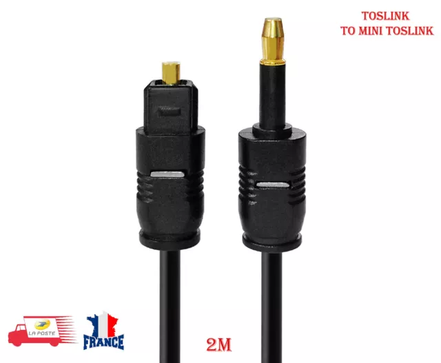Câble Optique Audio Numérique Toslink à Mini 3.5mm Toslink Digital SPDIF