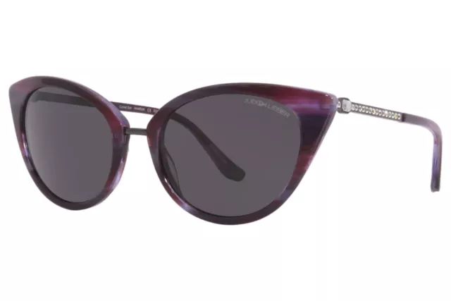 Judith Leiber Couture Comet-Sun Sunglasses Women's Amethyst/Silver/Grey 53mm