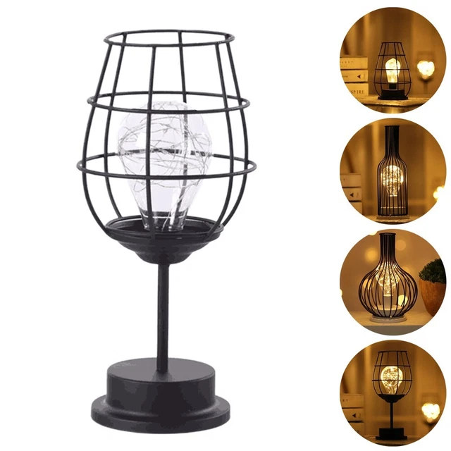 Light String Copper Wire Led Wrought Iron Decorative Lamp Red Wine Bottle Glass