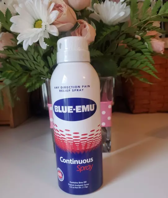Blue-Emu Pain Relief Spray for Muscle, Joint & Bruises Fast Drying Support 4.0oz