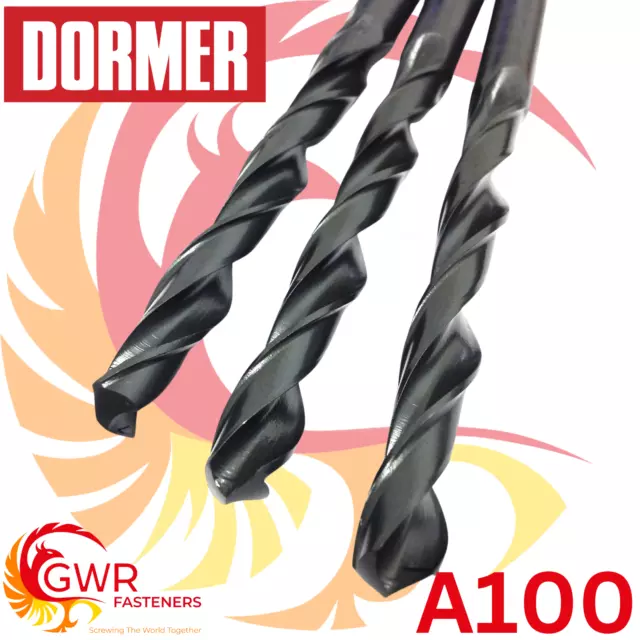 DORMER A100 HSS Jobber Drills Metric Steam Tempered High Speed Steel Drill Bits