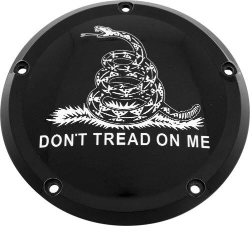 Black Don't Tread Derby Cover Custom Engraving PATR08-12BG