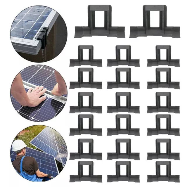 20 Stücke Solarpanel-Wasserablaufklammern PV-Module für Reinigung und Drainage