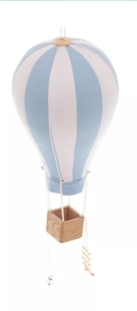 Baby Blue Hot Air Balloon Kid Nursery Children Room Decor Vintage Look Handmade