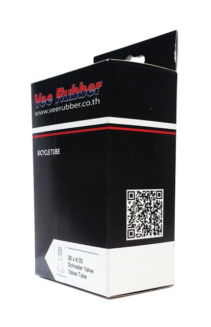 Vee Rubber Fat Bike Inner Tube Butyl Rubber 26 x 4.0 Schrader Valve Mountain