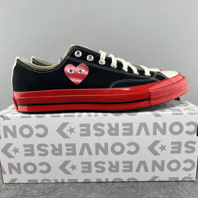 Converse Chuck Taylor All Star 70 Low Comme Des Garcons Size 7 Womens Black Red