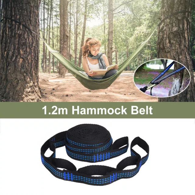 2 piezas correas de hamaca al aire libre camping árbol colgante cuerda cinturón de yoga 1,2 m 3