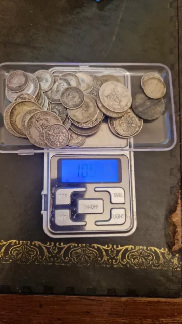 Job Lot Of Old British Collectable Bulk Coins, Mixed And Weights 105 Grams