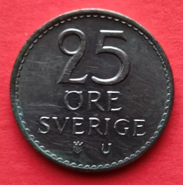 Moneta  Svezia ,  25 Ore del 1971,  circolata