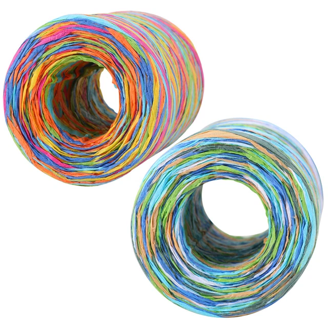 2 rollos cuerdas artesanales envolver cintas hágalo usted mismo Crafts Raffia cinta para