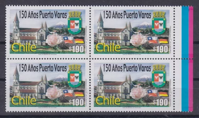 Chile 2002 150 Jahre Stadt Puerto Varas Mi.-Nr. 2090 Viererblock **