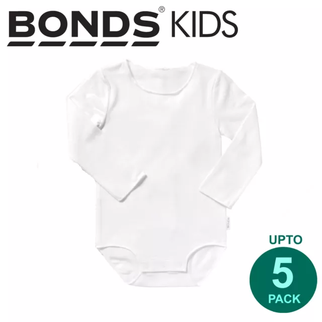 Bonds Multi Pack Baby Infant Wonderbodies Long Sleeve Bodysuit Wondersuit 0000-2