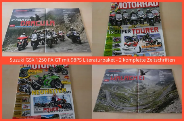 Suzuki GSX 1250 FA GT mit 98PS Literaturpaket - 2 komplette Zeitschriften